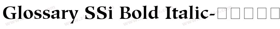 Glossary SSi Bold Italic字体转换